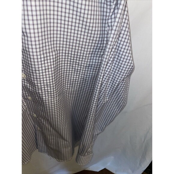 Egara Men’s Dress Shirt Size Large Red Blue Striped Business Formal Wedding City - Picture 7 of 12